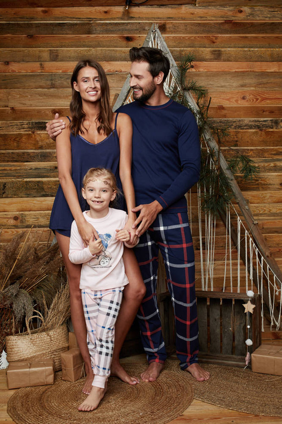 Song Dámske pyžamo s úzkymi pásikmi, šortky Italian Fashion - tmavomodré