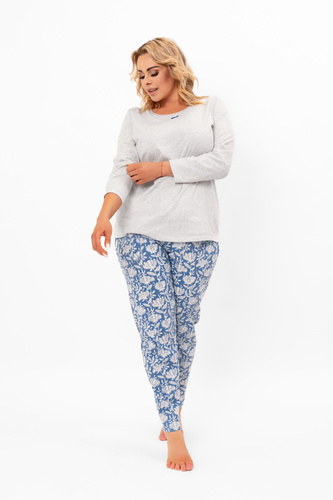 Dámske pyžamo Boma - dlhý rukáv, dlhé nohavice, bavlna Italian Fashion - melange/print