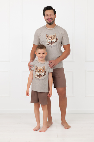 Chlapčenské pyžamo Shiba Italian Fashion 100% bavlna šortky