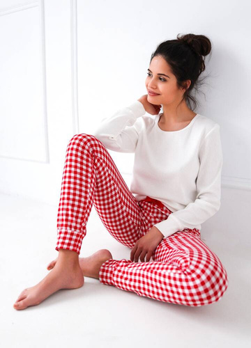 Sensis Perfect Dámske pyžamo - krémové a červené