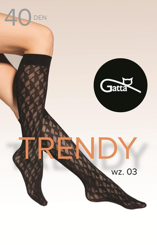 Podkolienky Gatta Trendy 03 - 40 den, geometrický vzor