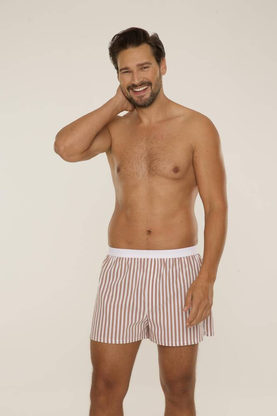 826 Taylor Pánske boxerky De Lafense - hnedé