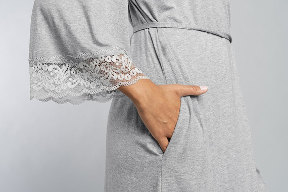 Župan Samaria Italian Fashion 3/4 rukáv - sivý