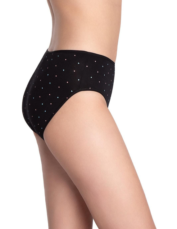 Lama L-122 BI-65 pink/black - klasické bavlnené bikiny, 3 kusy v balení