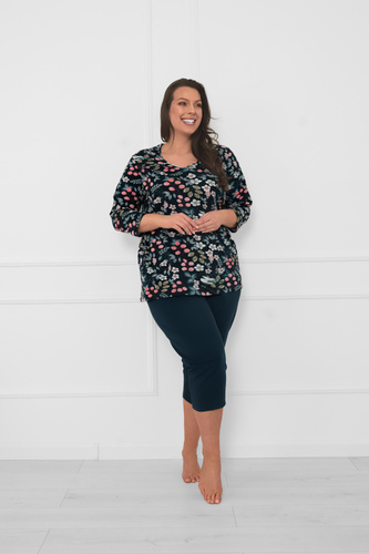 Dámske bavlnené pyžamo Lucja 3/4 rukáv a nohavice Italian Fashion