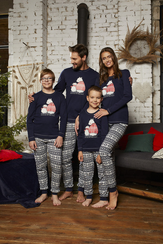 Arktyka Pánske pyžamo Italian Fashion - námornícka modrá