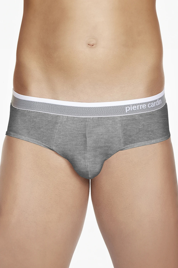 PCU 402 Pierre Cardin sivá - pánske klasické bavlnené nohavice, pohodlné na každodenné nosenie