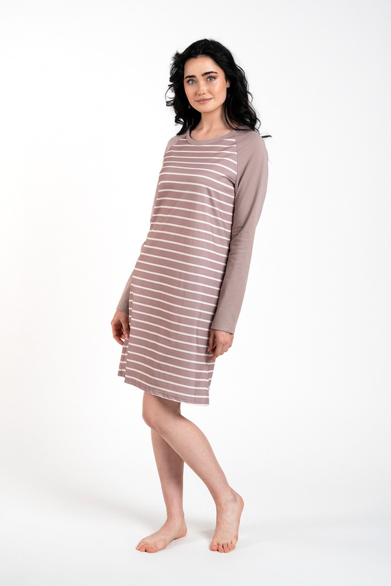 Nočná košeľa Oda Italian Fashion - cappuccino print