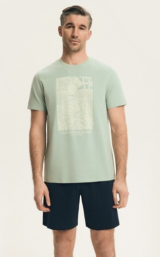 Pánske pyžamo 44503 BrookHenderson 100% bavlna, krátky rukáv