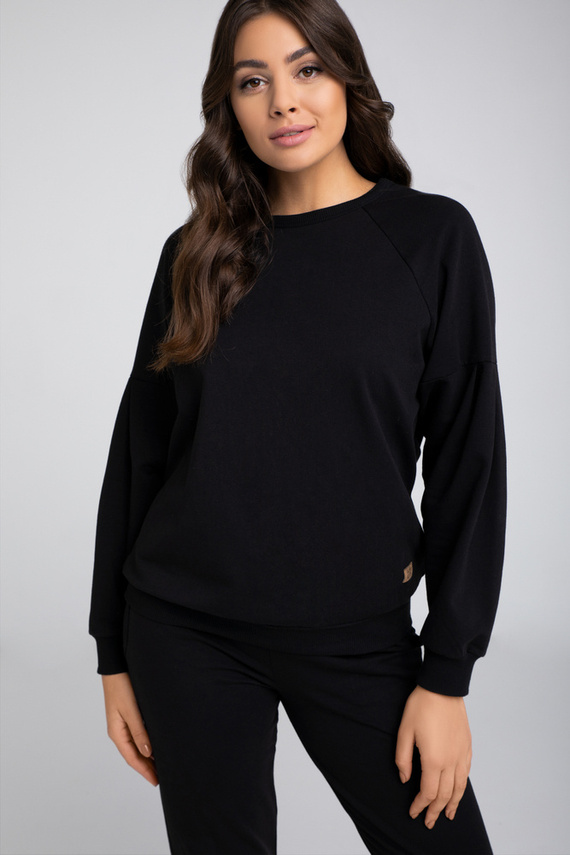 Parma Dámsky set s dlhým rukávom, nohavice Italian Fashion - čierny