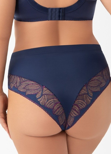 K 971 Astrid Dámske nohavičky Gorsenia - tmavomodré, čipka a tyl