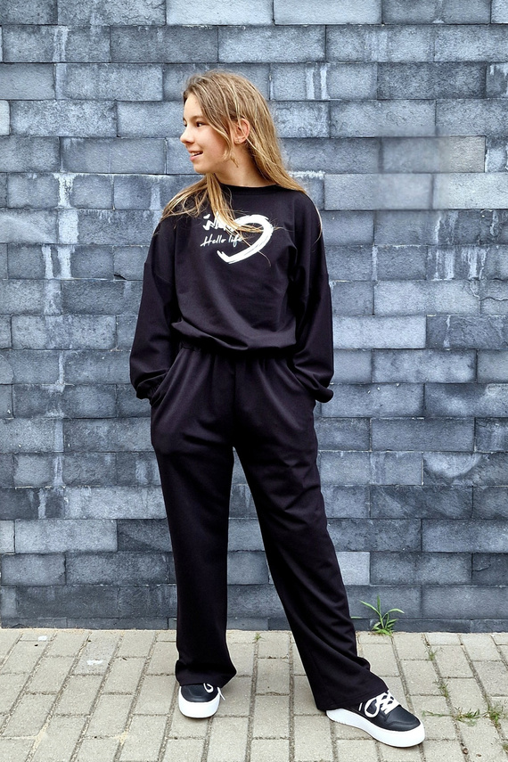 Gaja Detské nohavice Bambarillo black | tepláky, bavlna a elastický materiál