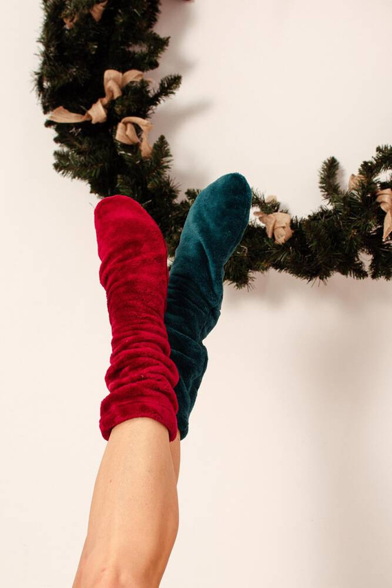 553/554 Wellsoft Hladké ponožky na spanie De Lafense - zelené