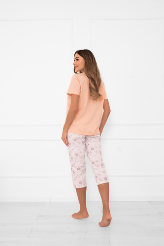 Dámske pyžamo Satui - bavlnené, s krátkym rukávom a 3/4 nohavicami Italian Fashion