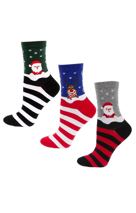 Moraj CSLS Vianočné ponožky 450-003/3 - 3 balenia v ozdobnej škatuľke