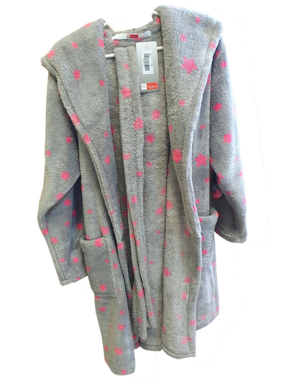 673 Stars Forex Dámsky krátky župan - sivý