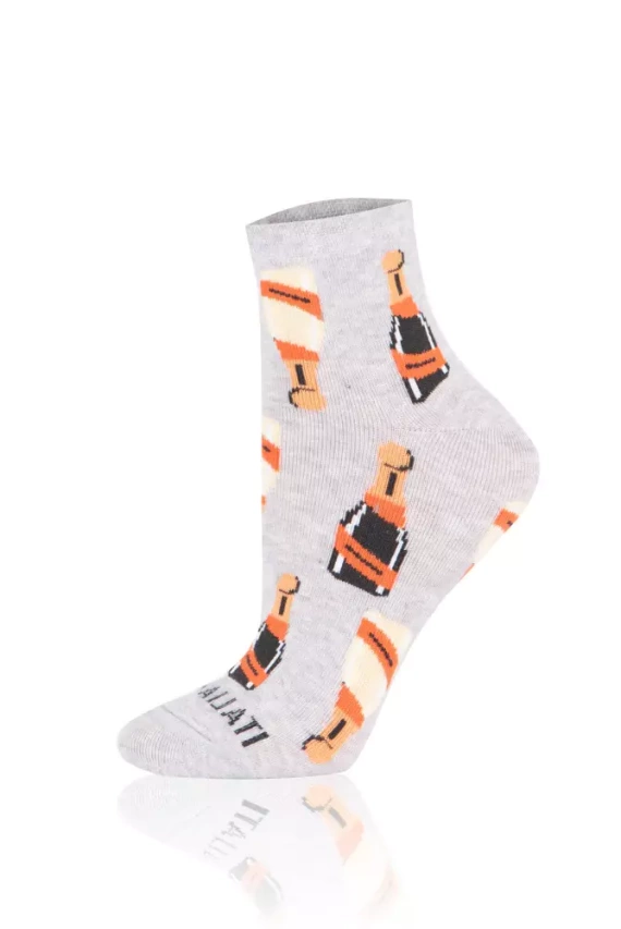 S153Z Prosecco Ponožky Italian Fashion - light melange