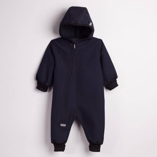 Detský overal Nicol 229084 Softshell s fleecovou podšívkou tmavomodrý