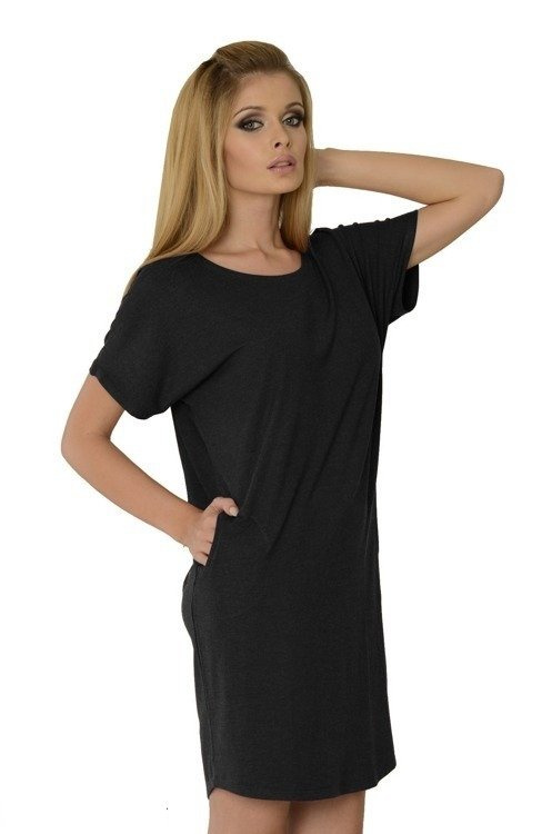 523 Paula nočná košeľa kr. rukáv - chrpa