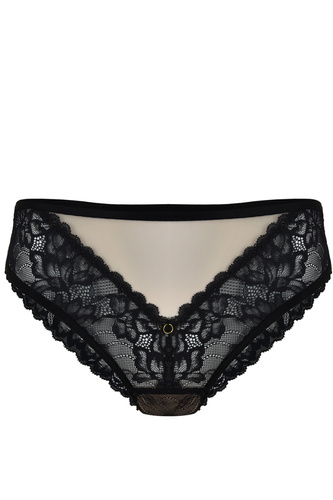 19235 Magic Brasil nohavičky Mediolano - čipka, telový tyl, zlatý akcent