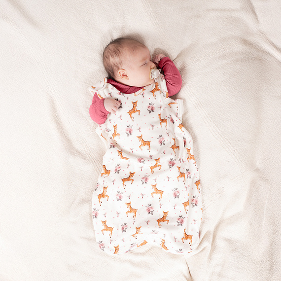 216043 Detský spací vak Lala Nicol - 100 % bavlna, vzor s motívom sárie a vtáčika