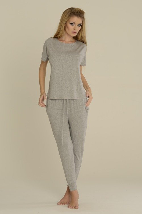 524 Paula Dámske pyžamo De Lafense - svetlý melír