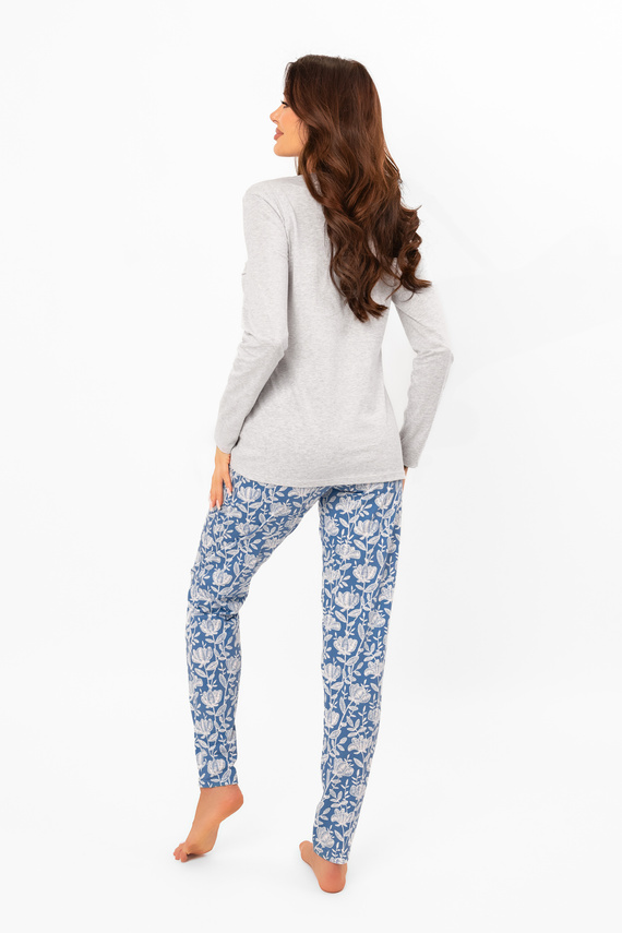 Dámske pyžamo Boma - dlhý rukáv, dlhé nohavice, bavlna Italian Fashion - melange/print