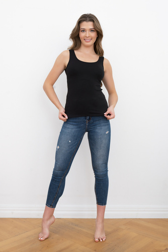 Ibiza Dámska košeľa so širokými ramenami Italian Fashion- black