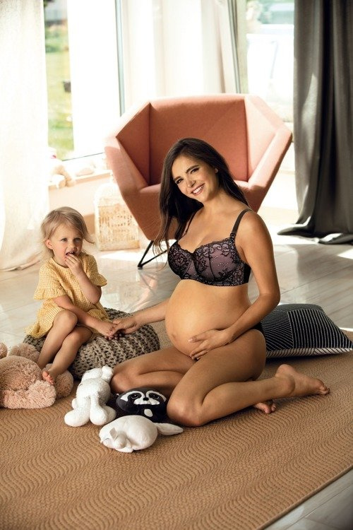 3050 Vyztužená dojčiaca podprsenka Lupoline - čierna