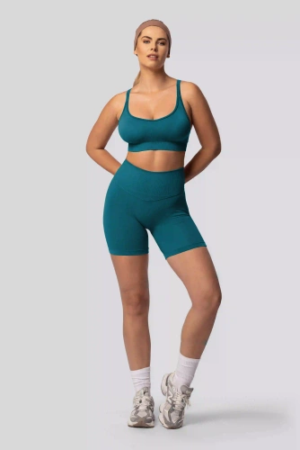 Spaio PUSH-UP PRO modelujúce bezšvové šortky fitness vysoký pás tale blue