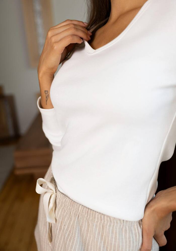 Beatrix Dámske pyžamo Sensis Flanel - krémovo-béžové