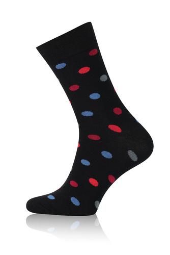 M21 Pánske dlhé ponožky Italian Fashion - black/bordeaux/graphite