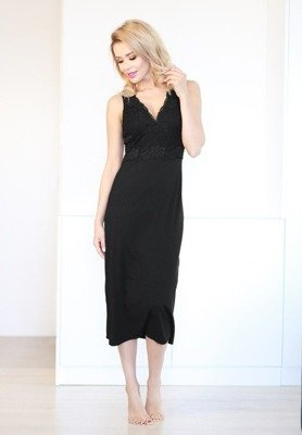 Panay Halka Kalimo dámska nočná košeľa - čierna