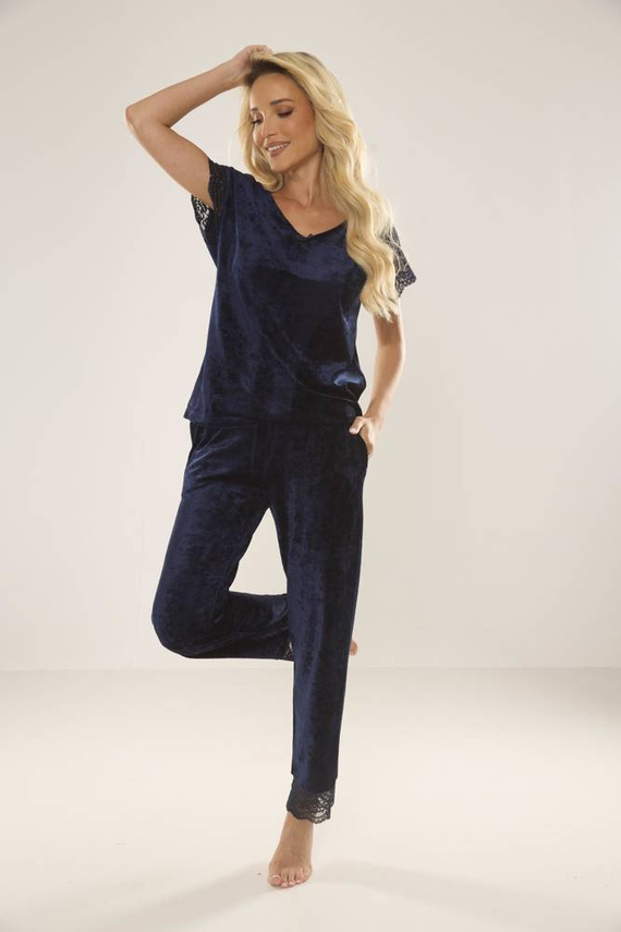 631 Milagros Dámske pyžamo Forex - tmavomodré