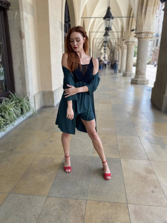 871 Visa Dámsky župan Forex - fľaškovo zelený