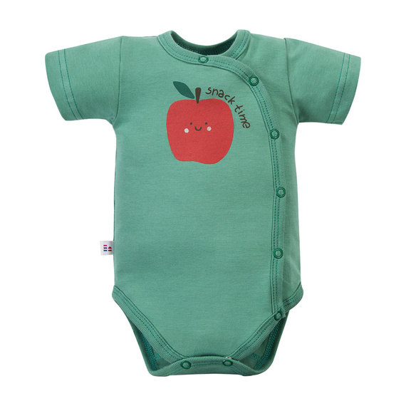 Dojčenské body Eevi Snack Time krátky rukáv bavlna elastické pohodlné