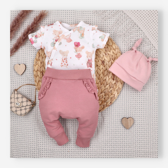 ABN-5614 Detské tepláky Little Dreamers Nini z organickej bavlny - pohodlie, odolnosť, šetrné k životnému prostrediu