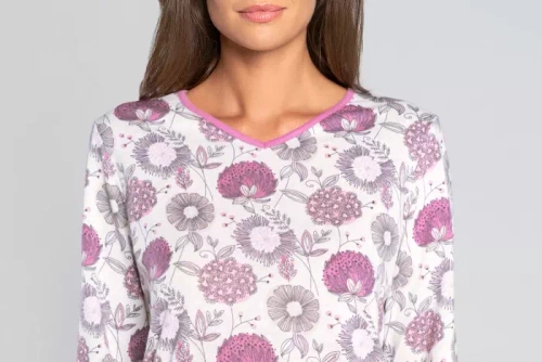 Dámske pyžamo s dlhým rukávom, nohavice Lobelia Italian Fashion -