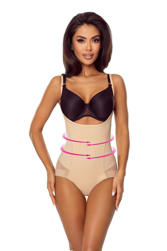 Body 7006 Ofelia Lapinee béžové zoštíhľujúce body pod prsia tvarujúce postavu