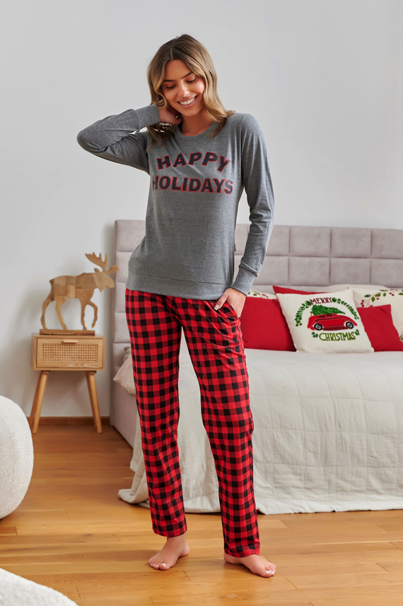 Dámske pyžamo 7343 Dark Grey Doctor Nap - 100% bavlna