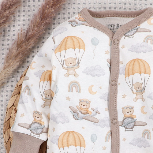 ABN-5508 Sky Journey Nini detský župan | Organická bavlna, zapínanie na cvočky