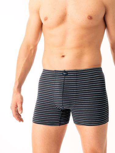 Pánske boxerky Key MXH 311 navy blue - bavlnené, pohodlné a priedušné