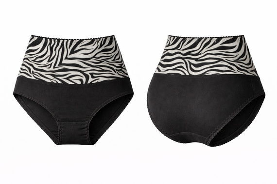 Mitex IGA WILD tvarujúce nohavičky s vysokým pásom na vyhladenie brucha wild black 