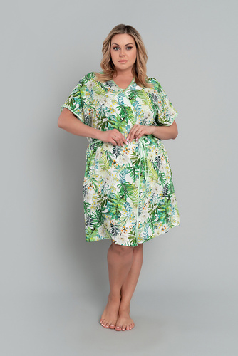 Florina Dámsky župan Italian Fashion - potlač listov