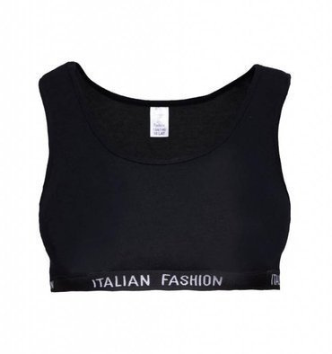 Nikola Dievčenská podprsenka so širokými ramienkami Italian Fashion - čierna