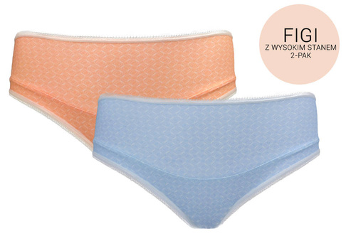 VF-2 Dámske nohavičky s vysokým pásom 2-pack Vena blue/almond