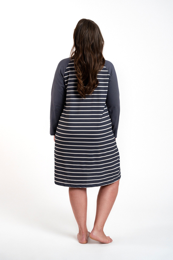 Nočná košeľa Oda Italian Fashion - grafitová potlač