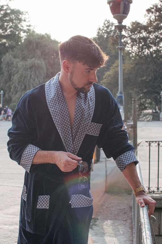 772 Bonjour pánsky župan forex - tmavomodrý