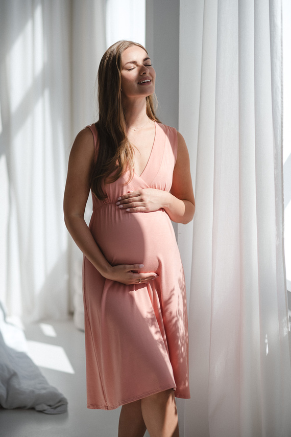 Star Light Nočná košeľa pre tehotné a dojčiace ženy bylinná ruža Milk&Love- bambusová viskóza | Pohodlie a ženskosť