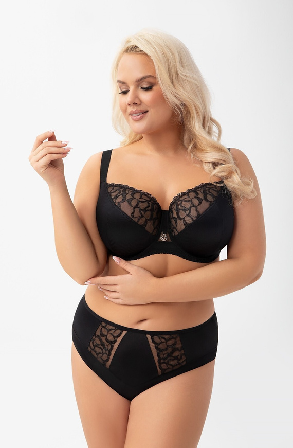 K 935 Isla Gorsenia nohavičky - čierne, čipkované, elegantné a pohodlné